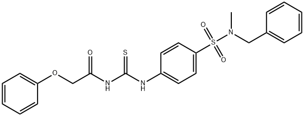 N-{[(4-{[benzyl(methyl)amino]sulfonyl}phenyl)amino]carbonothioyl}-2-phenoxyacetamide 结构式