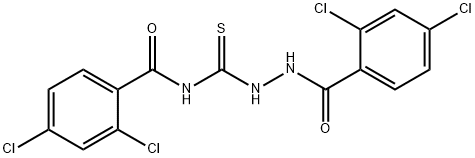 2,4-dichloro-N-{[2-(2,4-dichlorobenzoyl)hydrazino]carbonothioyl}benzamide 结构式