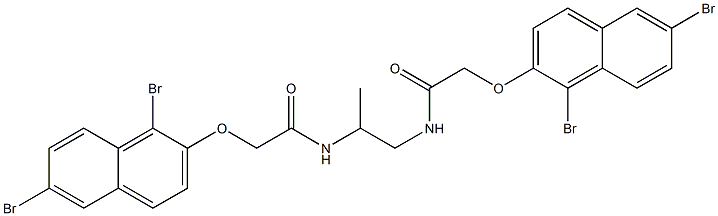 N,N'-1,2-propanediylbis{2-[(1,6-dibromo-2-naphthyl)oxy]acetamide} 结构式