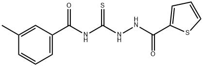 3-methyl-N-{[2-(2-thienylcarbonyl)hydrazino]carbonothioyl}benzamide 结构式