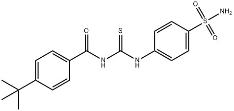 N-({[4-(aminosulfonyl)phenyl]amino}carbonothioyl)-4-tert-butylbenzamide 结构式