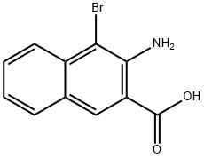 3-氨基-4-溴-2-萘酸 结构式