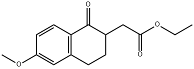 2-Naphthaleneacetic acid, 1,2,3,4-tetrahydro-6-methoxy-1-oxo-, ethyl ester 结构式