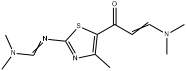 N-{5-[(2E)-3-(dimethylamino)-2-propenoyl]-4-methyl-1,3-thiazol-2-yl}-N,N-dimethylimidoformamide 结构式