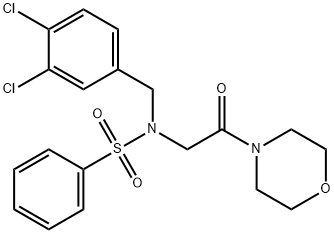 N-(3,4-dichlorobenzyl)-N-[2-(morpholin-4-yl)-2-oxoethyl]benzenesulfonamide 结构式