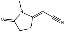 (2Z)-2-(3-methyl-4-oxo-1,3-thiazolidin-2-ylidene)acetonitrile 结构式