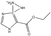 (5-ethoxycarbonylimidazol-4-ylidene)-imino-azanium 结构式