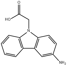 2-(3-氨基-9H-咔唑-9-基)乙酸 结构式