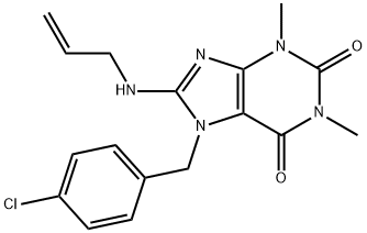 8-(allylamino)-7-(4-chlorobenzyl)-1,3-dimethyl-3,7-dihydro-1H-purine-2,6-dione 结构式