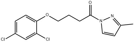 1-[4-(2,4-dichlorophenoxy)butanoyl]-3-methyl-1H-pyrazole 结构式