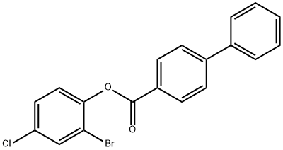 2-bromo-4-chlorophenyl 4-biphenylcarboxylate 结构式