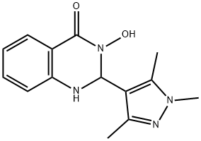 3-羟基-2-(1,3,5-三甲基-1H-吡唑-4-基)-2,3-二氢喹唑啉-4(1H)-酮 结构式