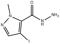 4-碘-1-甲基-1H-吡唑-5-碳酰肼 结构式