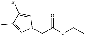 2-(4-溴-3-甲基-1H-吡唑-1-基)乙酸乙酯 结构式