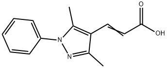 (2E)-3-(3,5-Dimethyl-1-phenyl-1H-pyrazol-4-yl)acrylic acid 结构式