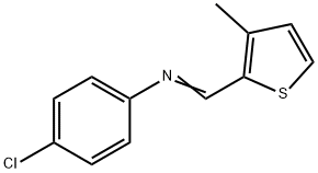 (4-chlorophenyl)[(3-methyl-2-thienyl)methylene]amine 结构式