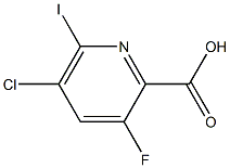 5-chloro-3-fluoro-6-iodopyridine-2-carboxylic acid 结构式