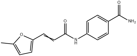 4-{[3-(5-methyl-2-furyl)acryloyl]amino}benzamide 结构式