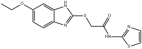 2-[(5-ethoxy-1H-benzimidazol-2-yl)sulfanyl]-N-(1,3-thiazol-2-yl)acetamide 结构式