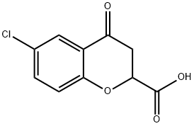 6-氯-4-氧代-3,4-二氢-2H-1-苯并吡喃-2-羧酸 结构式