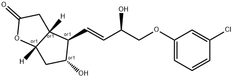 (3AS,4S,5S,6AR)-REL-4-[(S,E)-4-(3-氯苯氧基)-3-羟基-1-丁烯-1-基]-5-羟基六氢-2H-环戊并[B]呋喃-2-酮 结构式