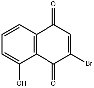 2-溴-8-羟基萘-1,4-二酮 结构式