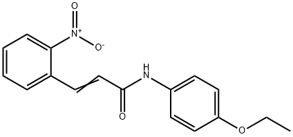 (E)-N-(4-ethoxyphenyl)-3-(2-nitrophenyl)prop-2-enamide 结构式