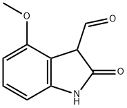 4-METHOXY-2-OXOINDOLINE-3-CARBALDEHYDE 结构式