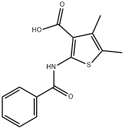 2-benzamido-4,5-dimethylthiophene-3-carboxylic acid 结构式