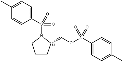 (S)-(1-(4-甲苯磺酰基))-2-(4-对甲苯磺酰)氧甲基吡咯烷 结构式