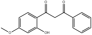 1-(2-hydroxy-4-methoxyphenyl)-3-phenylpropane-1,3-dione 结构式