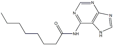 Adenine, N-octanoyl- 结构式