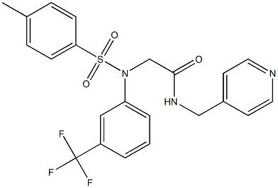 2-((4-甲基-N-(3-(三氟甲基)苯基)苯基)磺酰胺基)-N-(吡啶-4-基甲基)乙酰胺 结构式