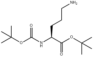 (S)-5-氨基-2-((叔丁氧基羰基)氨基)戊酸叔丁酯 结构式