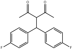 3-[二(4-氟苯基)甲基]-4-羟基戊-3-烯-2-酮 结构式