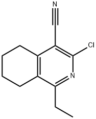 3-氯-1-乙基-5,6,7,8-四氢异喹啉-4-甲腈 结构式