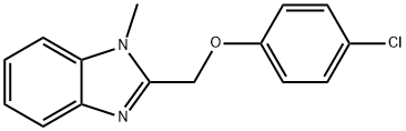 2-((4-chlorophenoxy)methyl)-1-methyl-1H-benzo[d]imidazole 结构式