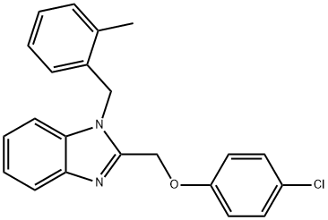 2-((4-chlorophenoxy)methyl)-1-(2-methylbenzyl)-1H-benzo[d]imidazole 结构式