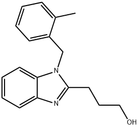 3-(1-(2-methylbenzyl)-1H-benzo[d]imidazol-2-yl)propan-1-ol 结构式