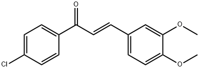 (2E)-1-(4-chlorophenyl)-3-(3,4-dimethoxyphenyl)prop-2-en-1-one 结构式
