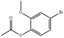 Acetic acid 4-bromo-2-methoxy-phenyl ester 结构式