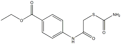 Benzoic acid,4-[[2-[(aminocarbonyl)thio]acetyl]amino]-, ethyl ester 结构式