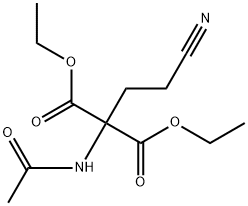 2-乙酰氨基-2-(2-氰乙基)丙二酸二乙酯 结构式