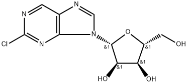 2-(2-chloropurin-9-yl)-5-(hydroxymethyl)oxolane-3,4-diol 结构式