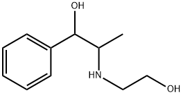 2-((2-羟基乙基)氨基)-1-苯基丙烷-1-醇 结构式