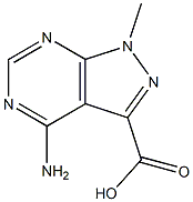 1H-吡唑并[3,4-D]嘧啶-3-羧酸,4-氨基-1-甲基- 结构式