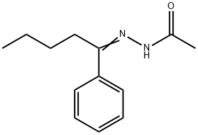 N-[(E)-1-phenylpentylideneamino]acetamide 结构式