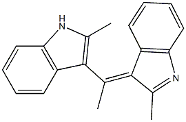 1H-Indole,2-methyl-3-[1-(2-methyl-3H-indol-3-ylidene)ethyl]- 结构式