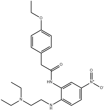 N-(2-((2-(二乙胺基)乙基)氨基)-5-硝基苯基)-2-(4-乙氧苯基)醋胺石 结构式