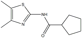 N-(4,5-dimethyl-1,3-thiazol-2-yl)cyclopentanecarboxamide 结构式